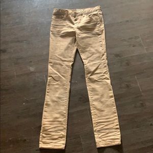 Free People Sz 27 tan distressed Jeans Pants